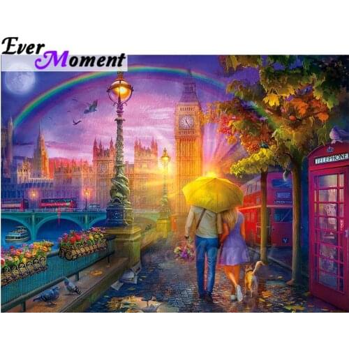 Ever Moment Diamond Painting 5D DIY Couple Full Square Drill Mosaic Picture Of Rhinestone Diamond Embroidery Decoration ASF1356