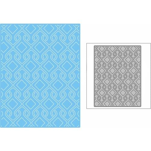 New Dotted Diamond Lace Background Panel 2021 Metal Cutting Dies for DIY Scrapbooking and Card Making Embossing Craft No Stamps