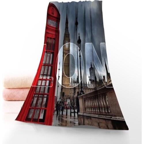 New Arrival LONDON CITY Towels Multiple Color Microfiber Beach Bath Towel Sports Face Towel Customizable Printing Bath Towels