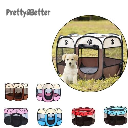 Outdoor Big Dogs House Portable Folding Pet Tent Dog House Octagonal Cage for Cat Tent Playpen Puppy Kennel House for Large Dog