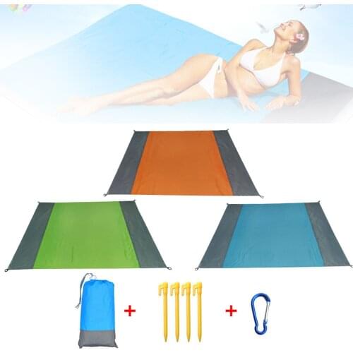 Beach Mat 200*210cm Rug Picnic Blanket Waterproof Outdoor Camping Travel Garden Collapsible Mats Anti-sand and Anti-dirty