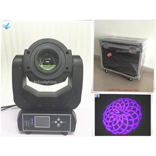 4pcs +1 fly case 90W Spot Gobo LED Moving Head Light 3 Prism Stage Effect DMX512 Master Lumiere Disco Party Lights
