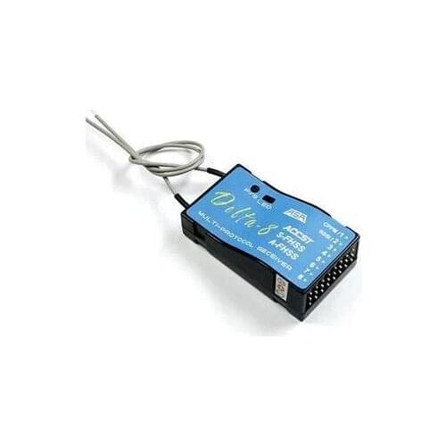 FrSky 2.4GH Delta 8 receiver Compatible with FrSky D8/V8 Futaba S-FHSS/FHSS and Hitec A-FHSS For helicopter rc plane model drone