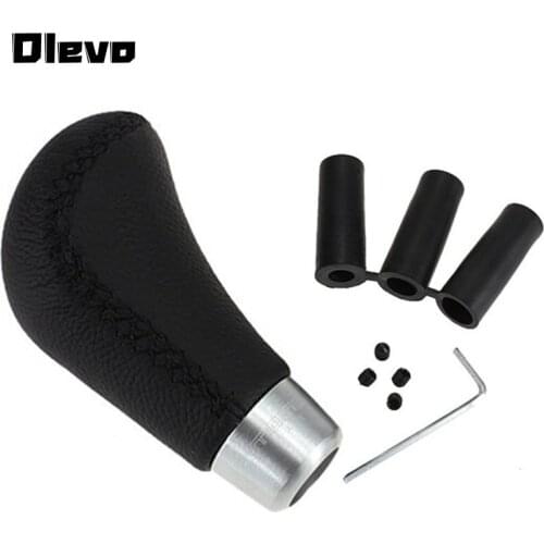 PU Leather MT Manual Universal Gear Shift Knob Gearshift Shifter Stick Lever Headball Pen GearShifter Gearknob POMO ARM MOMO