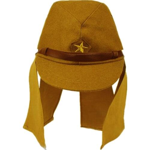 Soldier Field Wool Cap Hat WWII WW2 Japanese Army with Havelock Neck Flap 58-59cm Sports Cap Male Hat Cap Vintage Cap