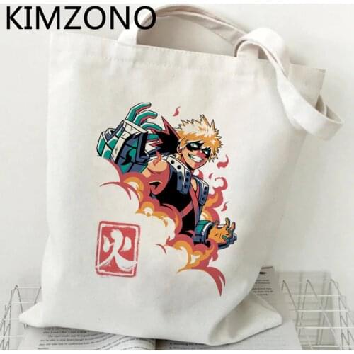 My Hero Academia Bakugo shopping bag bolsa cotton shopper shopper bolso jute bag bag shoping bolsas reutilizables jute grab