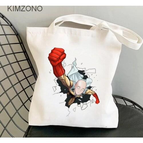 One Punch Man shopping bag shopping grocery eco tote jute bag shopper bag net bolsa compra shoping sacola sac toile