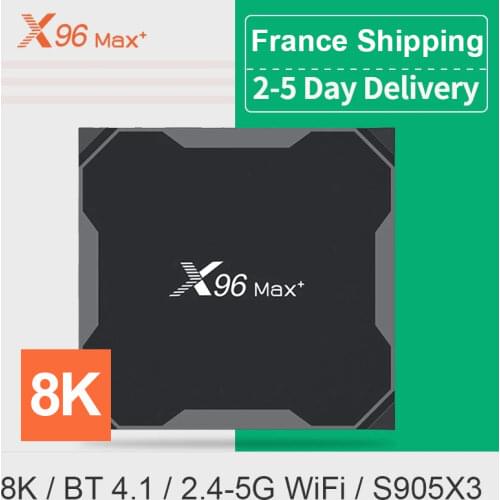 X96 Max Plus TV Box Android 9.0 4G DDR3 S905X3 Quad Core TV BOX 8K SHV Full HD 1080P 100M 2.4/5G WIFI Smart TV BOX X96 MAX Plus