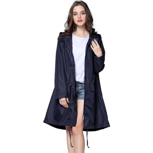 Waterproof Raincoat Women Hooded Long Rain Jacket Breathable Rain Coat Poncho Outdoor Womens Rain Coats Waterproof with Hood X21