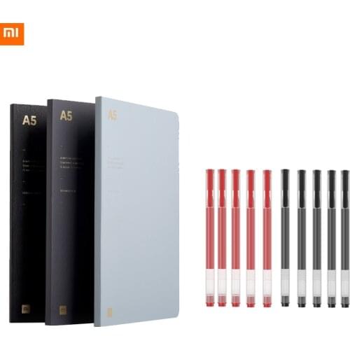 Xiaomi A5 Simple Notebook Xiaomi Pen Mijia Super Durable Writing Sign Pen Travel Diary Journal Notebook for Office School