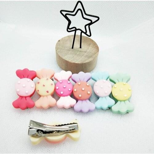 10 pcs Cute candy hairpin puppy hair clip pet dog headdress dog accessory