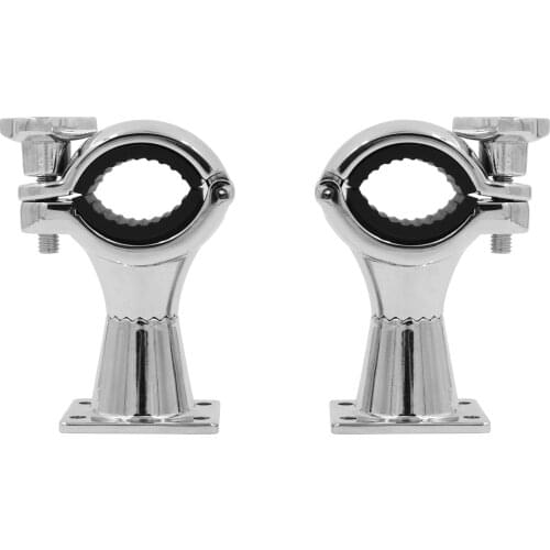 Aileap Handlebar Rail Clamp Mount for SPK500, SPK400, SPK350, M300, M600, M1000 Motorcycle Speakers (2 Packs) (Chrome)