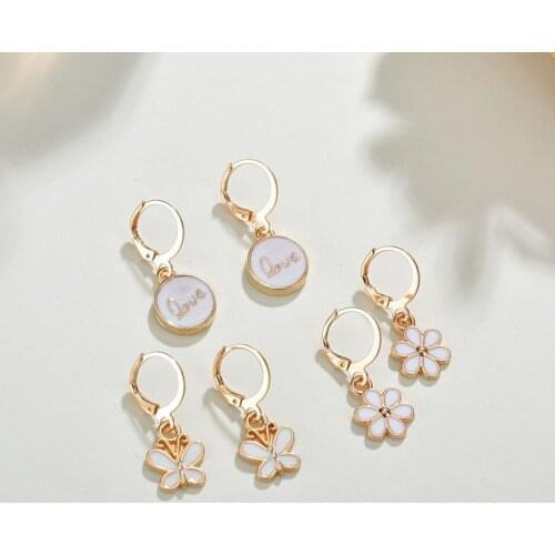 YADA Fashion Love letters alloy Earring Crystal Statement butterfly Earring For Women Jewelry Dangle Circle Earrings ER200184