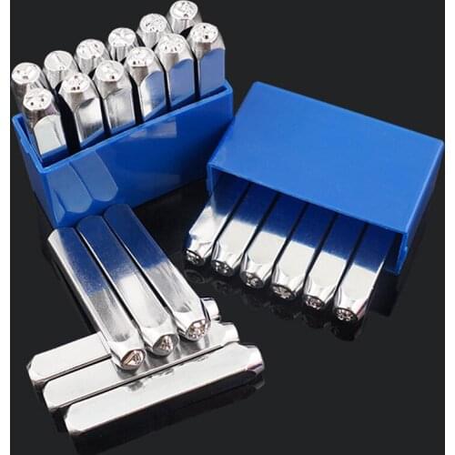 1 Set Gold Carving Metal Stamp Set Design Embossing Printing Tool Pattern Leather Logo Special-Shaped Steel Stamping Punch