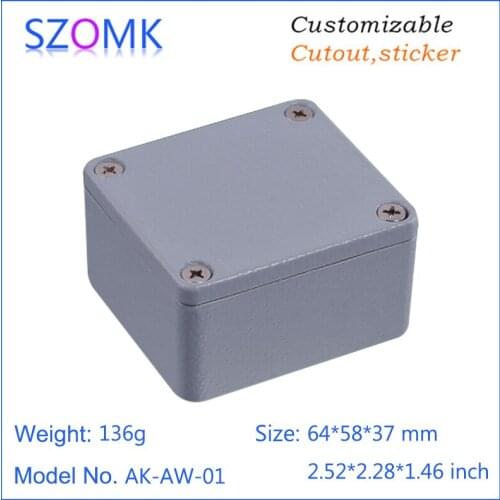 1 piece, 64*58*37mm szomk hot selling die cast aluminum enclosure IP66 waterproof junction box