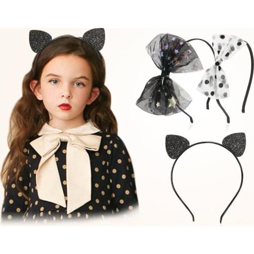 1 PCS Halloween Star Wave Point Kids Boutique Baby Hairbands Princess Headwear Girls Accessories Children Hair Clasp Headbands
