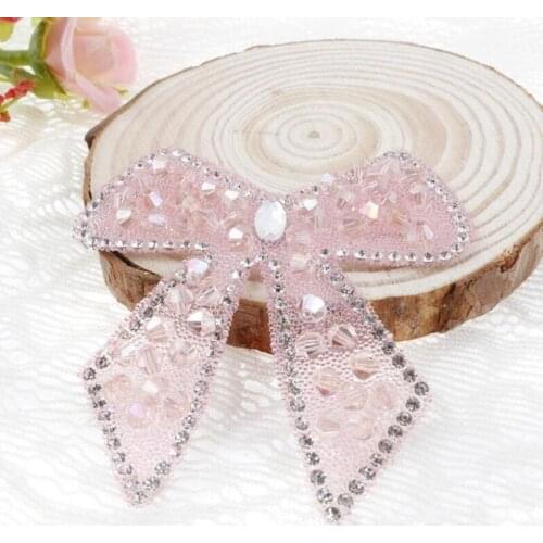1Pc Bowknot Patch Iron On Clothes Patches DIY Jeans Garment Dress Appliques Accessory