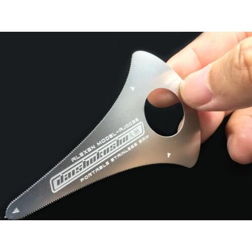 1pc Portable Stainless Saw Military Model Cutting Tools 2 In 1 0.3mm AJ0036