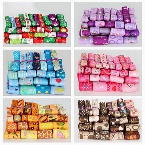 1x12Yards 10-25MM Style Color Printed Ribbon Decoration Gift Christmas Party Wedding Dress DIY Packaging Accessories Ribbon