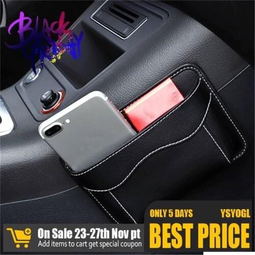 2020 Multifunction Car Pouch Bags Car Storage Box Collecting Bag For Cards Mobile Phone Sticky Bag Interior Accessories