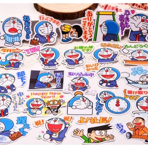 24pcs Creative kawaii Cute Cartoon Doraemon scrapbooking stickers /decorative sticker /DIY craft photo albums/Children