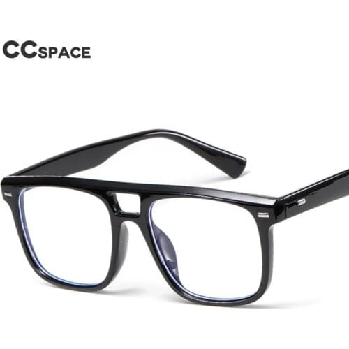 49655 Square Big Frame Double Beam Glasses Frame Anti-Blue Light Male and Female Optical Fashion Computer Eyeglasses
