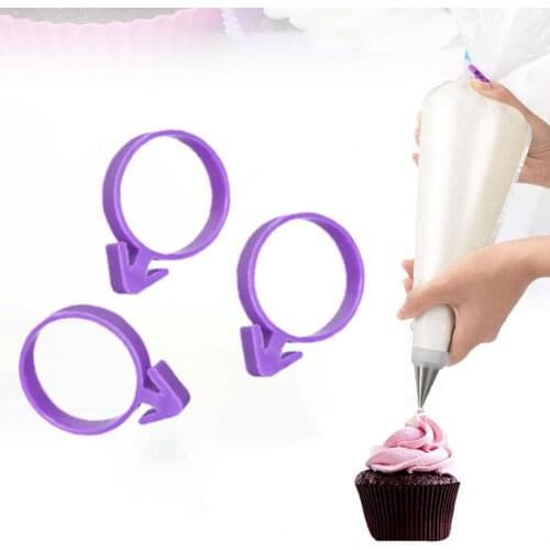 5Pcs Pastry Bags Cable Tie Sealing Ring Pastry Cream Bag Silicone Cable Tie Sealing Retaining Ring Cake Baking Tool Cake Tools