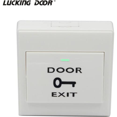 86mm DC 12V Push Exit Release Button Switch with Button Box for Door Access Control System Plastic Panel Button