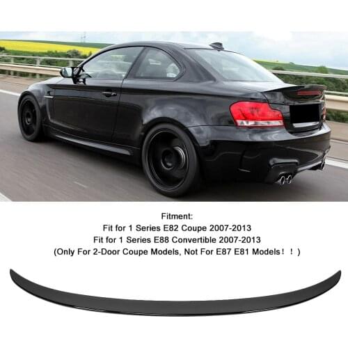 Trunk Lid Spoiler Glossy Black for M Performance Style Fit for BMW 1 Series E82 Coupe E88 2007 2008 2009 2010 2011 2012 2013