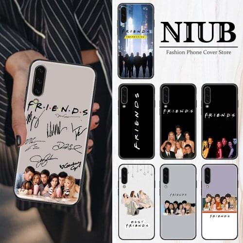 Friends Door Phone Case For Samsung Galaxy A10 A12 A20E A21S A30 A32 A40 A50 A51 A52 A70 A71 A72 A5 A6 A7 2018 black soft bumper