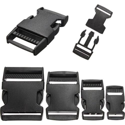 1pcs 20/25/40/50mm Black Plastic Side Quick Release Clasp Buckles Webbing Strap Safety Buckle Accessories Release Clasps