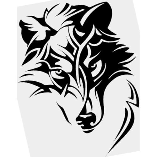 S51200 Various Sizes/Colors Car Stickers Vinyl Decal Abstract Wolf Predator Ornament Head Motorcycle Decorative Accessories