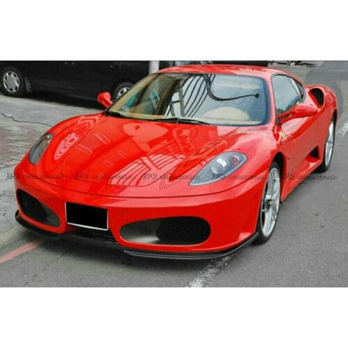 For Ferrari F430 Carbon Fiber P-Type Front Bumper Lip Diffuser Spoilers Wings Bar Trim Bodykits