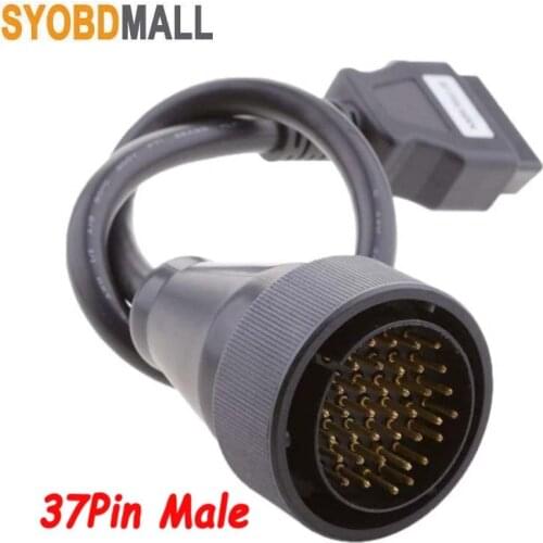 37pin OBD Male Cable for Man Truck Adapter To 16 Pin Obd2 Female Interface for TCS DS150 CDP+ Diagnostic Scanner 37 Pin Cord