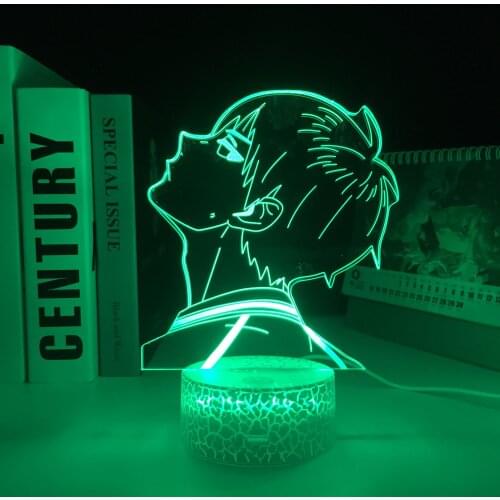 Haikyuu Anime Tobio Kageyama LED White Base Night Light for Kids Birthday Gift Bedroom Decor Nightlight Bedside Remote 3D Lamp