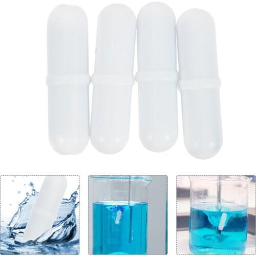 4pcs Laboratory Stirring Bars Magnetic Stirrers Stir Bars Cylindrical Mixer