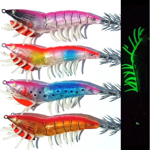 Lumious soft legs Octopus jig squid jigs glow in dark fishing squid lures Hard fishing lure strong fishing hook