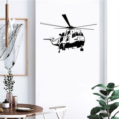 Helicopter Panel Wall Sticker Apron Posters Wall Decal Home Decoration Vinyl Art Mural Revocable dw11290