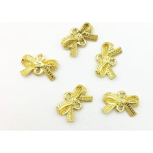 New arrival! 9x14mm 200pcs Zinc Alloy Bow Connector for Hand Made Earrings DIY parts,Jewelry Accessories Findings & Component