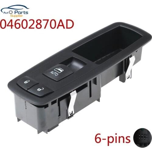 New 04602870AD 04602544AG 6-pins Electric Power Window Switch Auto For 2009-2012 Dodge Ram 1500 Replace