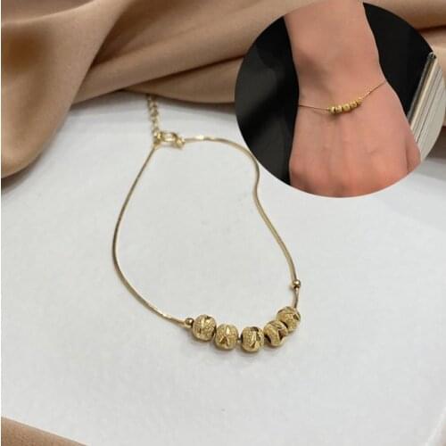Gift, Fashion Gold Color Ball Charm Bracelet Ladies Girl Bracelet And Adjustable Bracelet Ladies Wedding Bridal Jewelry