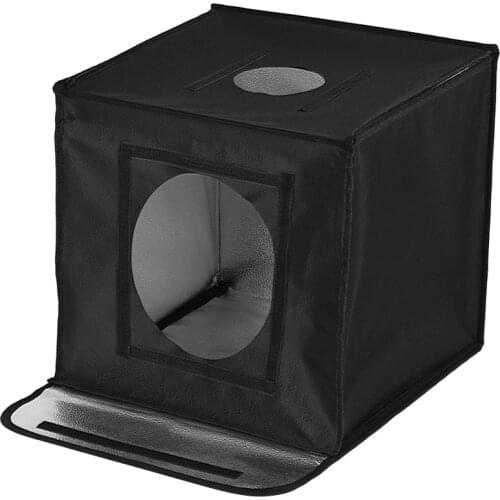 Portable Foldable Photo Studio Tent kit Photo Box 16*16*16" Photography Light Box with 84pcs LED Lights 5500K 3 Color Backdrop