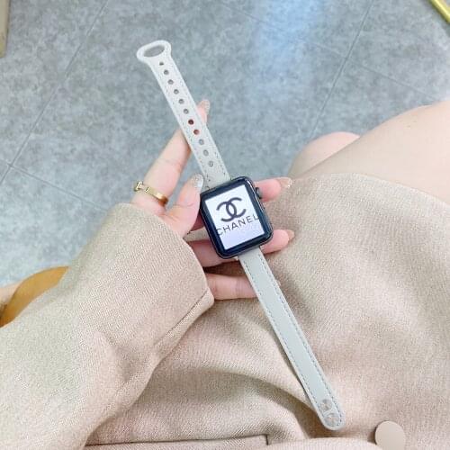 Leather Strap for Apple Watch Bands 42mm 44mm for iWatch SE watchband bracelet Series 6 5 4 3 40mm 38mm