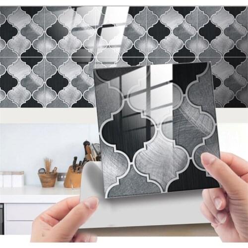 Bath Wall Paper Prices Self-Adhesive Kitchen Oil Film Bathroom Toilet Waterproof Tile Wall Sticker Furniture Renovation Stickers