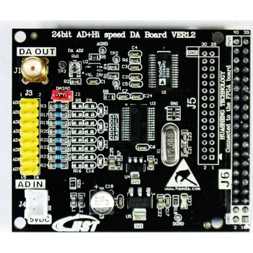 High precision 24bit AD DA 8 channel input ADS1256 AD9708 extension module FPGA control