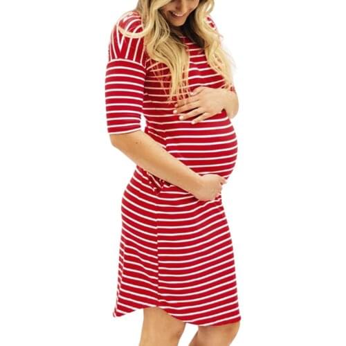 XIZOU Maternity Short Dresses