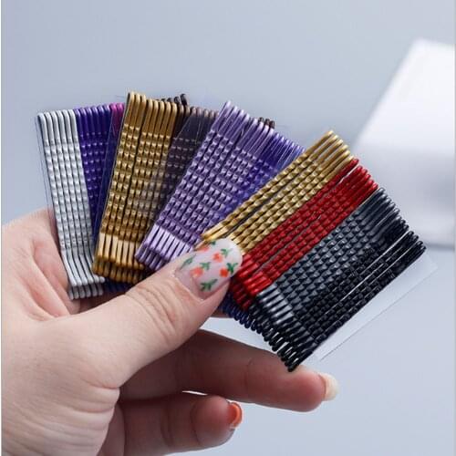 New 24 pcs Muticolor Hair Clip Matte Color Hair Clips Candy Color Curved Hairpins Women Girls Hairgrip Wave Barrettes
