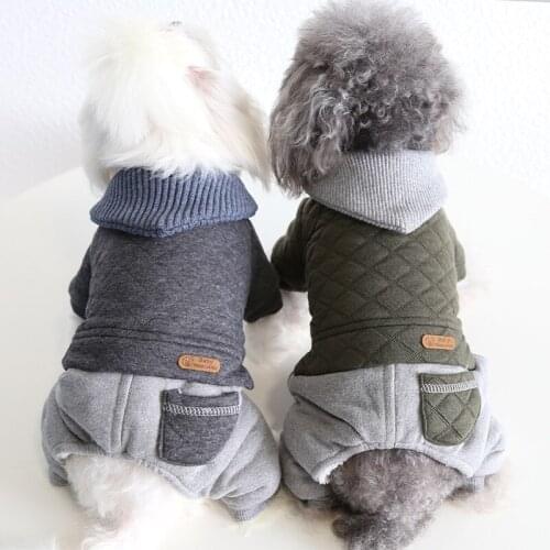 Winter Dog Sweater Hooded Jumpsuit XS Small Dog Costume Chihuahua Yorkshire Terriers Pomeranian Bichon Shih Tzu Pet Clothing