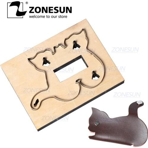 ZONESUN Custom Leather Key Chain Die Cuts For Handmade Key Cover Cat Key Fob Hang Decoration Cutting Clicker Die Steel Rule Die