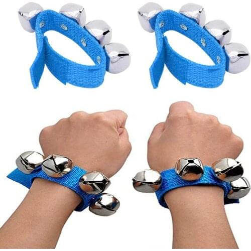 1Pair Baby Musical Rattles Toy Infant Hand Wrist Bell Jingles Shake Foot Rattles Mobile Newborn Percussion Early Educational Toy